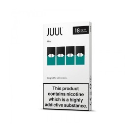 Juul Mint 18mg Nikotinli Kartuş Paketi Beyaz Arka Planda