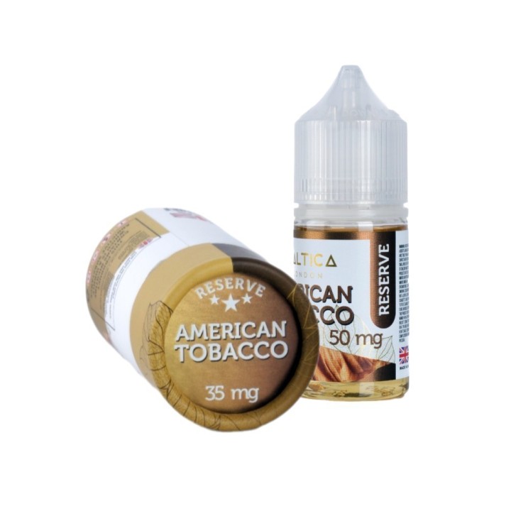 Saltica American Tobacco Reserve Salt Likit şişe ve kutu 35mg 50mg
