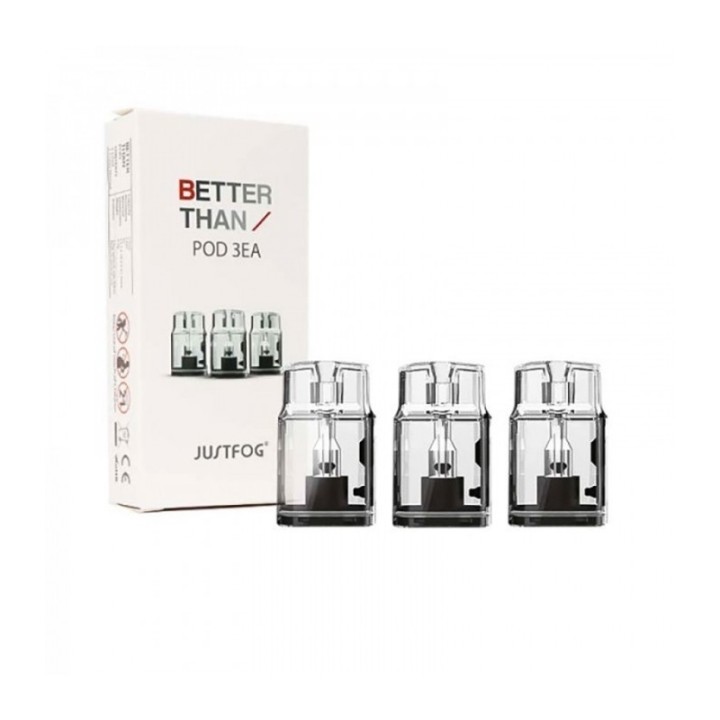 Justfog Better Than Pod 3EA Kartuş Kutu ve Şeffaf Yedek Kartuşlar