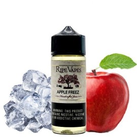 Ripe Vapes Apple Freez E Likit 120ml şişesi, kırmızı elma ve buzlu lezzet.