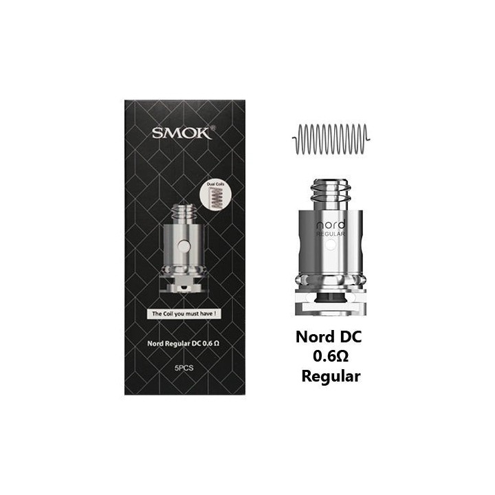 Smok Nord DC 0.6Ω Regular Coil yedek parça paketi, gümüş.