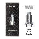 Smok Nord 1.4Ω Regular Coil yedek parça, kutu ve metal coil gösterimi.