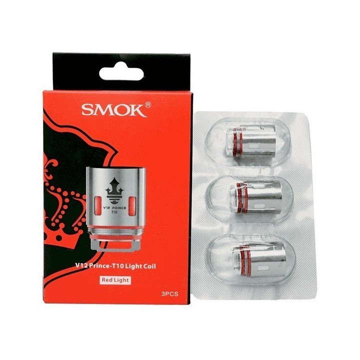 Smok V12 Prince T10 Light Coil 3'lü Red Light yedek bobin paketi
