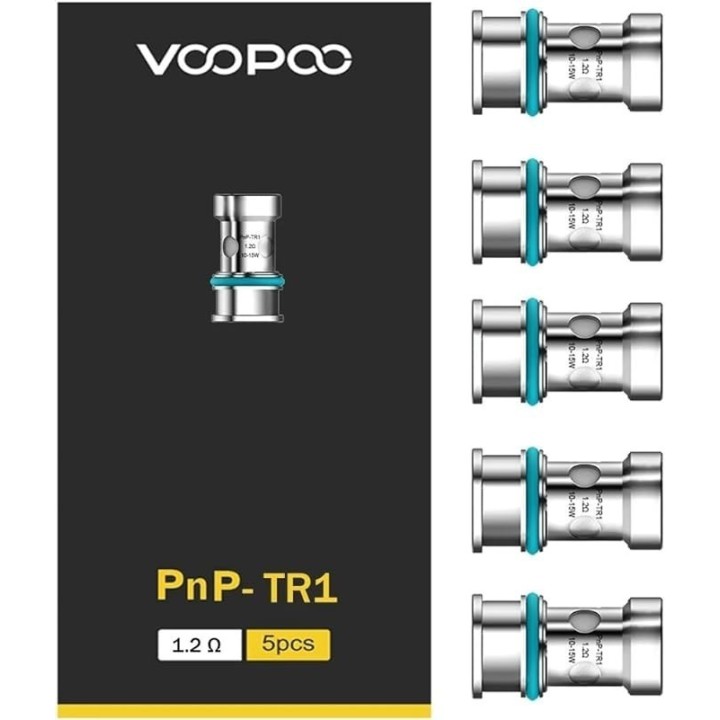 Voopoo PnP-TR1 1.2Ω Coil 5'li Paket, Gümüş, Vape Yedek Parça