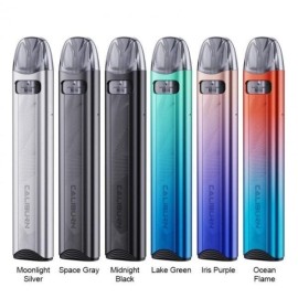 Uwell Caliburn A3S Pod Mod renk seçenekleri: Gümüş, Gri, Siyah, Yeşil, Mor, Turuncu.