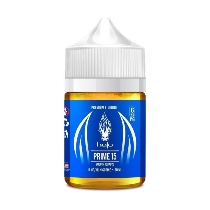 Halo Prime 15 E-Likit Smooth Tobacco 6mg 60ml Premium Blue Etiket