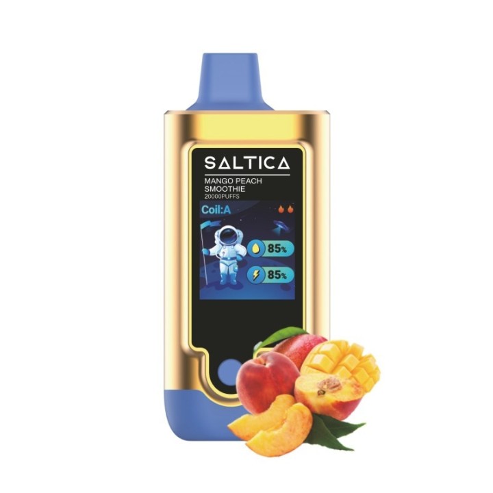 Saltica Digital 20000 Mango Peach Smoothie Kullan At, altın ve mavi.