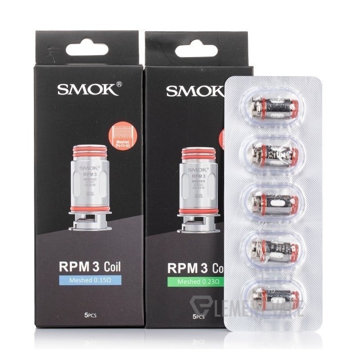 SMOK RPM 3 Coil yedek parçaları, 0.15Ω ve 0.23Ω Meshed coiller.