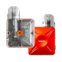 Aspire Cyber X Pod Mod şeffaf ve kırmızı renkli, fütüristik tasarımlı.