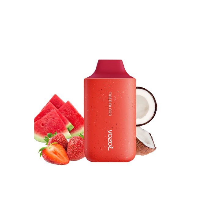 Vozol Star 6000 Tiger Blood Tek Kullanımlık, Karpuz Çilek Hindistan Cevizi Aromalı