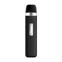GeekVape Sonder Q Pod Mod Siyah, dikey çizgili kompakt elektronik sigara.