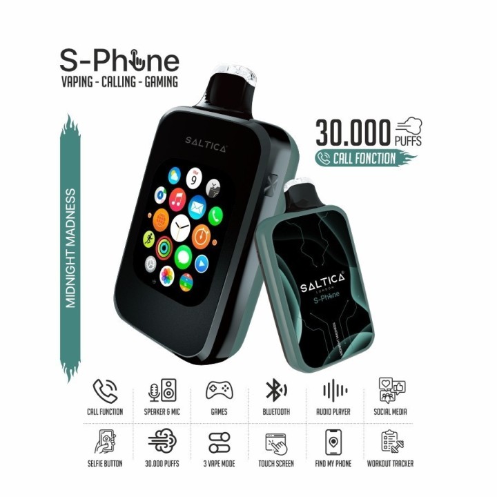 Saltica SPhone 30000 Puffs Midnight Madness Akıllı Kullan At Vape Cihazı