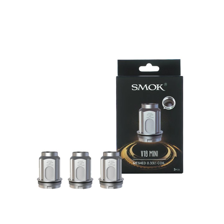 Smok V18 Mini Mesh 0.33ohm Coil 3'lü Paket Yedek Atomizer Başlık