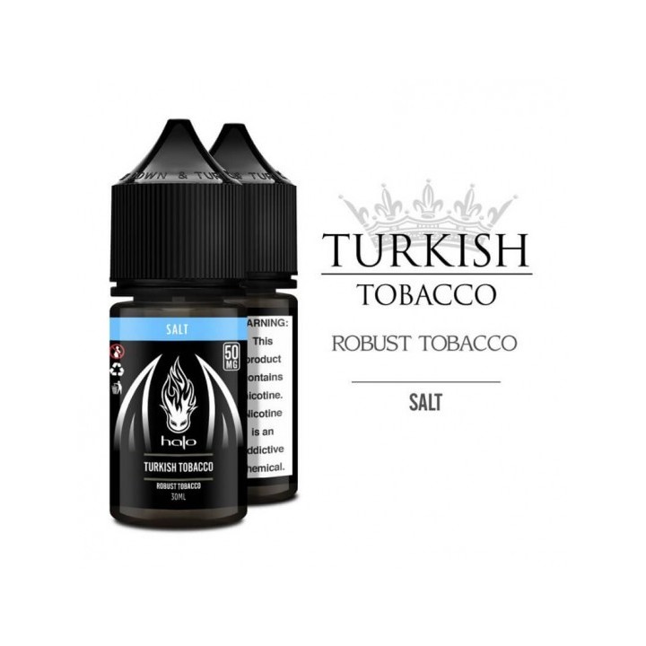 Halo Turkish Tobacco Salt Likit 50MG Robust Tobacco e-likit şişesi