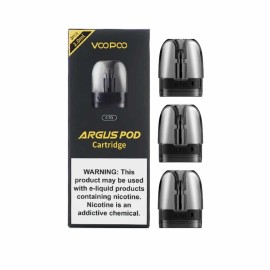 Voopoo Argus Pod Kartuş 3'lü Paket 0.7Ω Coil, Şeffaf Gri