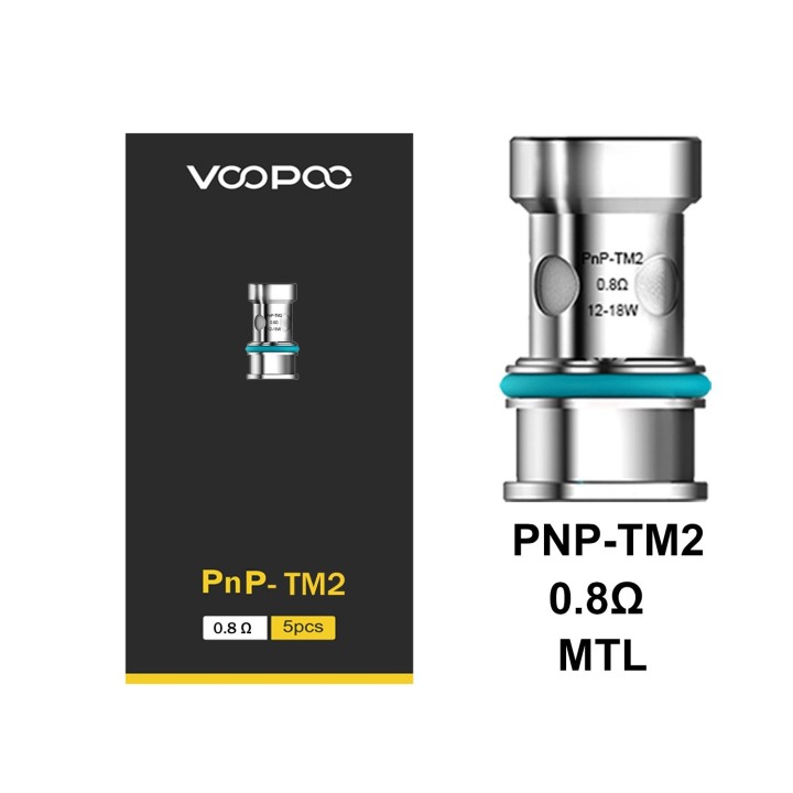 Voopoo PnP-TM2 Coil 0.8ohm MTL bobin, 5'li paket.