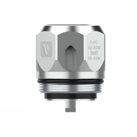 Vaporesso NRG Coil 0.4Ω, gümüş renkli, metal yedek atomizer başlık.