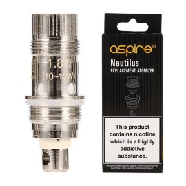 Aspire Nautilus 1.8Ω BVC Coil yedek atomizer ve kutusu.