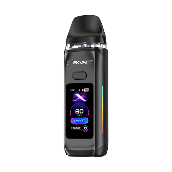 Siyah GeekVape Digi Max Pod Mod, renkli ekranlı, akıllı ayarlı elektronik sigara.