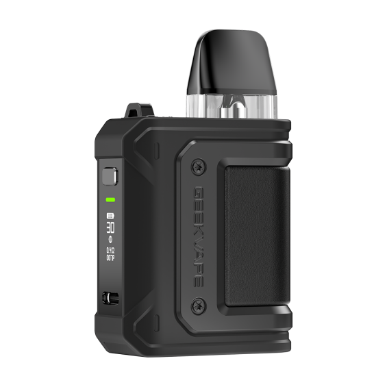 Siyah GeekVape Aegis Hero Q Pod Mod elektronik sigara cihazı.