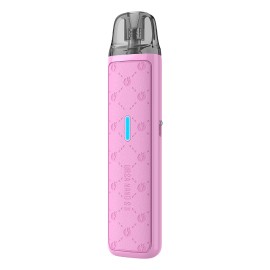 Lost Vape Ursa Nano S2 Pod Mod pembe renkli, desenli gövde ve mavi LED göstergeli.