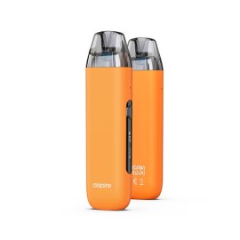 Aspire Minican 3 Pro Pod Mod turuncu, kompakt vape cihazı ve ekranlı.