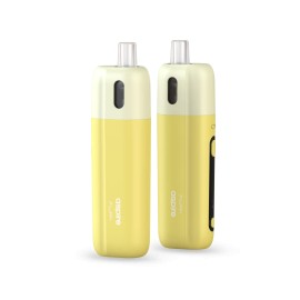 Aspire Fluffi Pod Mod sar, kompakt, sarı renkli elektronik sigara cihazı.