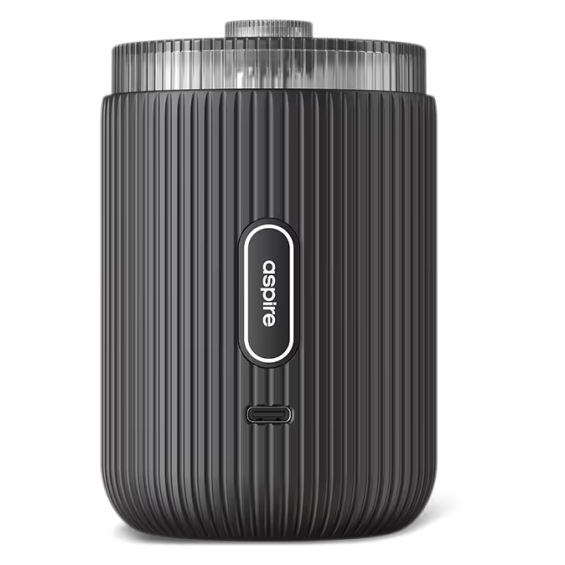 Aspire Proteus Neo E Hookah Siyah, dikey çizgili gövde, USB-C