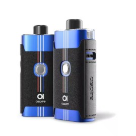 Aspire Cloudflask S Pod Mod mavi ve siyah renkli, şık tasarım.