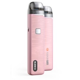 Aspire Flexus Pro Pod Mod pembe renkli, ahşap görünümlü, dijital ekranlı.