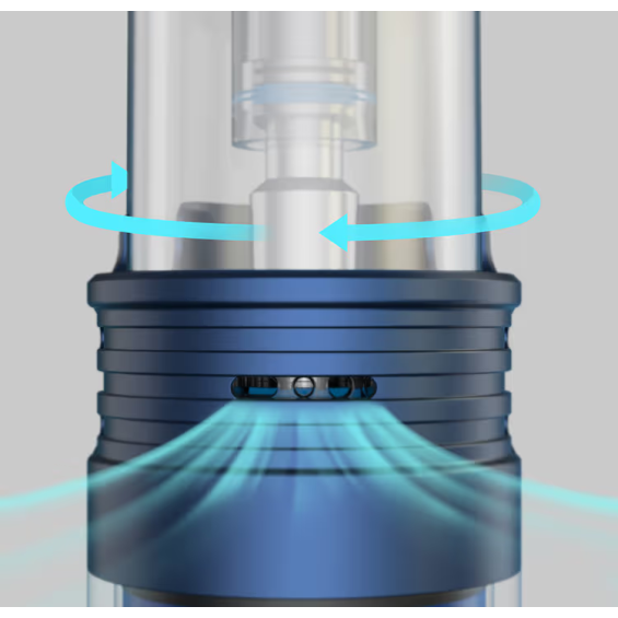 Aspire Flexus AIO Pod Mod ayarlanabilir hava akışı mekanizması detayları.