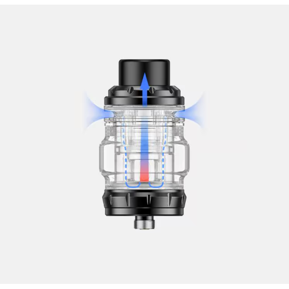 Aspire Rhea X Pod Mod Tank hava akış şeması, şeffaf tank.