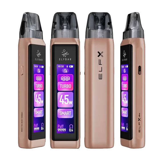 Elf Bar ELFX Ultra Pod Mod Altın Pembe, Dijital Ekranlı Vaping Cihazı