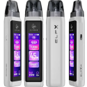 Beyaz Elf Bar ELFX Ultra Pod Mod, 45W ekranlı, şık elektronik sigara.