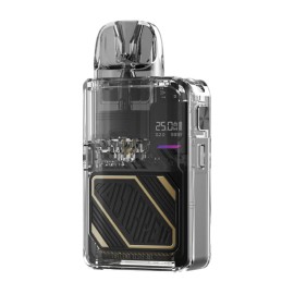 Lost Vape Thelema Elite 40 Pod Mod şeffaf gövde, siyah/altın detaylı