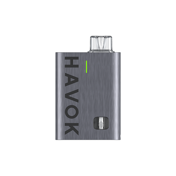 Uwell Havok R Pod Mod gri metalik gövde, ayarlanabilir watt.