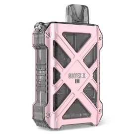 Aspire Gotek X II Pod Mod pembe, şeffaf gövdeli kompakt elektronik sigara.
