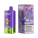 Waspe 4in1 10000 Puffs mor renk ayarlanabilir aroma tek kullanımlık elektronik sigara