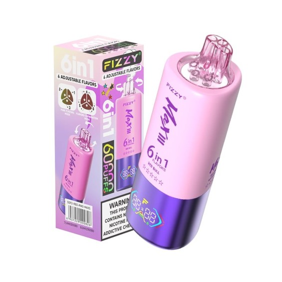 Fizzy MaxIII 6in1 60000 Kullan At Pembe Mor Dijital Ekranlı Vape