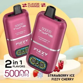 Fizzy Twins 50000 Kullan At Pembe Çilek Buzlu Kiraz Tek Kullanımlık