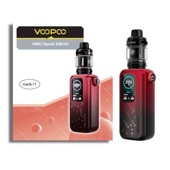 Kırmızı Voopoo Vinci Spark 220 Pod Mod Kit, Gene TT çipli elektronik sigara.