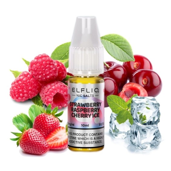 Elfliq Strawberry Raspberry Cherry Ice Salt Likit | Elfliq