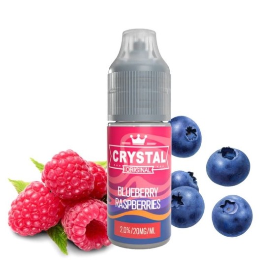 Crystal V2 Blueberry Raspberries Salt Likit 20mg/ml, ahududu ve yaban mersini aromalı.