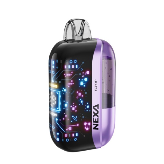 NEXA Ultra 50K B-POP Siyah Mor Dijital Ekranlı Kullan At Elektronik Sigara