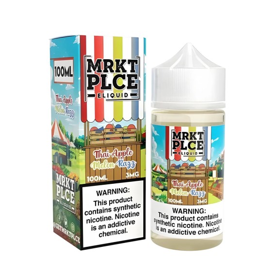Mrkt Plce Thai Apple Melon Razz 100ML E-Likit Şişe ve Kutusu