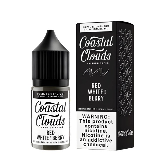Coastal Clouds Iced Red White Berry Salt Likit | Coastal Clouds