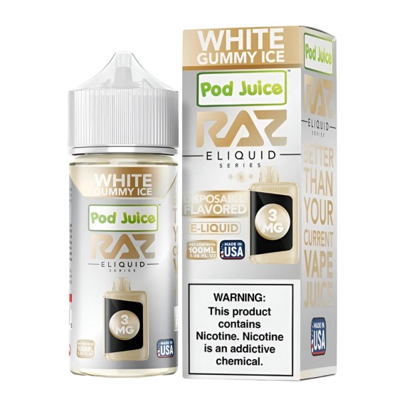 Pod Juice X Raz White Gummy Ice E Likit | Pod Juice Pod Juice